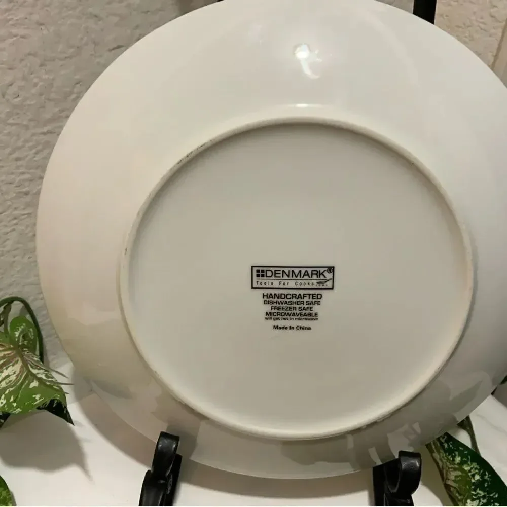Denmark Tools For Cooks Set Of 4 White Porcelain Dinner Plates 10 3/4